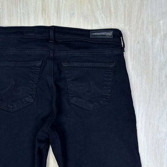 Ag Adriano Goldschmied Black The Mid Rise Stevie Slim Straight Jeans Women's 25 - Picture 7 of 13